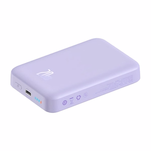 Maitinimo baterija "Baseus Magnetic Mini" 10000 mAh, USB-C 20W MagSafe (violetinė)