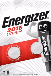 Energizer specialty CR2016 batteries, 2 pieces