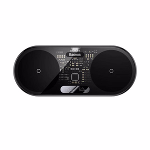 Двойное беспроводное зарядное устройство Baseus Digital LED Display Qi 20W