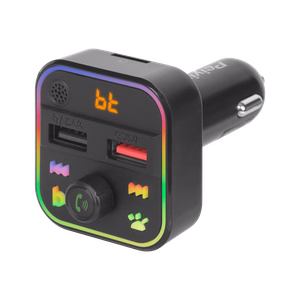 Automobilinis Bluetooth FM siųstuvas su 2 USB prievadais