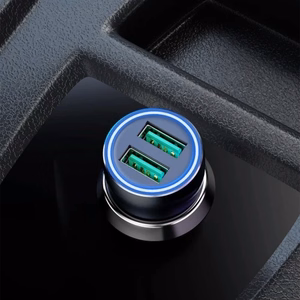 Automobilinis įkroviklis Dudao R4+ pilkas 18W (3xQC3.0)