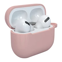 Dėklas AirPods 3 silikoninis minkštas dėklas ausinėms + karabinas pakabukas rožinis (dėklas D)