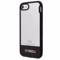 Ferrari Racing Shield dėklas telefonui iPhone 7 / 8 / SE 2020 / SE 2022 - Pusiau skaidrus