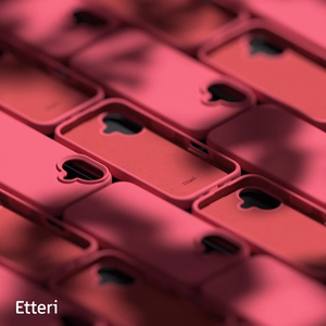 "Etteri" silikoninis dėklas "iPhone 16 Plus" 6,7" avietinis