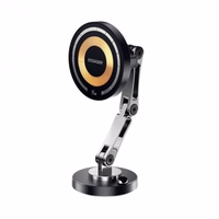 Automobilinis laikiklis Essager "Stand" juodas (15W / Magsafe suderinamas) (magnetinis / lipni pagalvėlė)