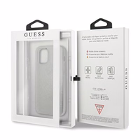 Guess GUHCP12S3D4GTR iPhone 12 mini 5.4" skaidrus kietas dėklas 4G 3D rašto kolekcija