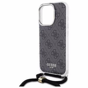 Guess Crossbody Cord 4G Print dėklas iPhone 16 Pro Max - juodas