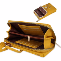 Megztas krepšys telefonui GCW17 geltonas