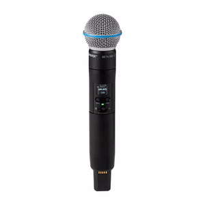 Shure SLXD24D+E/B58-G65 – dviguba skaitmeninė belaidė sistema su dviem rankiniais Beta 58A mikrofonais, 470–606 MHz