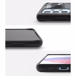 Ringke Fusion Matte TPU dėklas su rėmeliu Samsung Galaxy A73 juodas