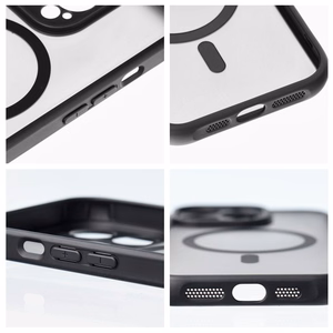 FULL MATTE MAG COVER dėklas telefonui, suderinamas su MagSafe, skirtas SAMSUNG S25 juodas