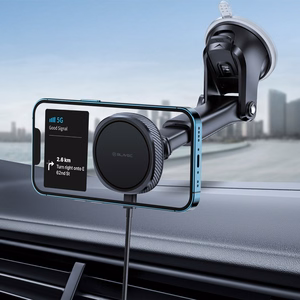 Blavec automobilinis laikiklis BHC-06A 15W magnetinis su indukciniu įkrovimu ir aktyviu aušinimu ant stiklo ir prietaisų skydelio (BHC06A-MWIB) juodas
