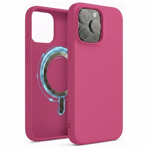 Dėklas "TM MagSafe Silicone" skirtas iPhone 16 / Fuchsia /