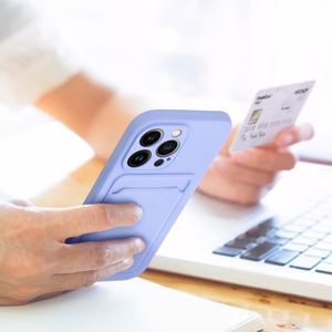 Kortelių dėklas telefonui IPHONE 15 Pro violetinis