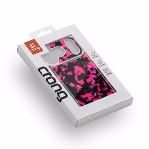 Crong Deluxe MAG Cover MagSafe dėklas, skirtas iPhone 17 Pro, rožinio vėžlio kiauto rašto