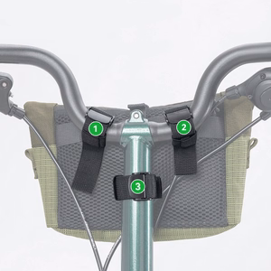 Rockbros W020-1 Foldable Handlebar Bicycle Bag - Green