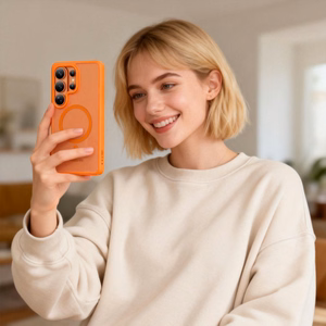 Tech-Protect Magmat MagSafe Dėklas for Samsung Galaxy S26 Ultra - oranžinis Matinis