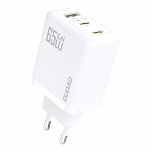 Dudao A29 65W GaN sieninis įkroviklis 2 x USB-C + 1 x USB-A - baltas