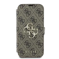 Guess 4G Metal Logo dėklas telefonui iPhone 16 - rudas