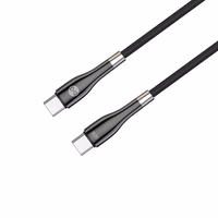 "Forever Sleek" kabelis USB-C - USB-C 2,0 m 60W juodas