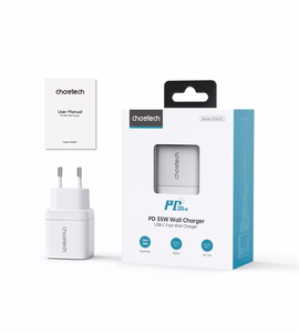 Kroviklis CHOETECH GaN 2xUSB Type-C: 35W, PD