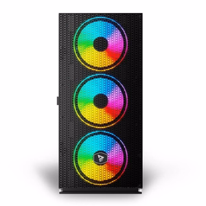 SAVIO PC Case Raptor X1 ARGB Glass/Mesh Juoda