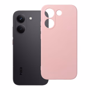 Pudros rožinės spalvos silikoninis dėklas Poco X8 Pro 5G