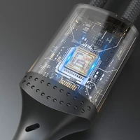 Dudao L3CC USB-C - USB-C 60W 2m pintas kabelis - juodas