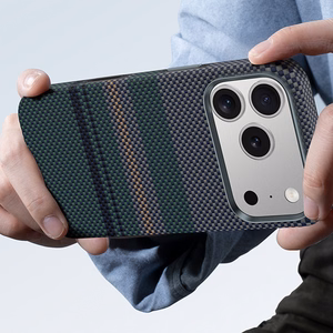 Benks magnetinis Armor Pro Aurora Kevlar 600D dėklas (C069) Iphone 17 Pro telefonui (su kameros valdymo mygtuku)