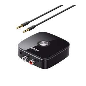 Bluetooth adapteris imtuvas Ugreen CM123 2xRCA/AUX Bluetooth 5.0 juodas (30445)