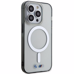 Dėklas BMW BMHMP14XHCRS iPhone 14 Pro Max 6.7" skaidrus kietas dėklas Sidabrinis Žiedas MagSafe