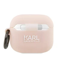 Karl Lagerfeld KLA3RUNCHP AirPods 3 dėklas silikoninis rožinis Karl Head 3D