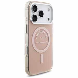 Karl Lagerfeld IML Karl RSG Logo MagSafe чехол для iPhone 17 Pro - розовый