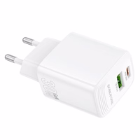 Įkroviklis Borofone BN29 30W USB-C/USB-A baltas