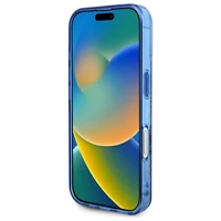 Guess IML Peony On 4G Background MagSafe iPhone 16 dėklas - mėlynas