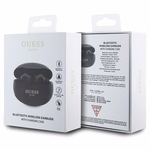 Guess GUTWST50EK TWS Bluetooth ausinės + įkrovimo stotelė - juodos Classic EST