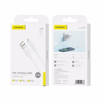 FONENG laidas XS07 Lightning 2.4A 1M baltas