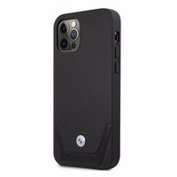 BMW Odinis perforuotas dėklas iPhone 12 Pro Max - juodas