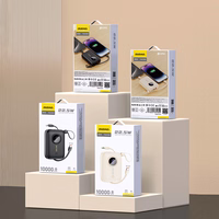 Išorinė baterija Dudao K14 10000mAh su USB-C / Lightning laidais (juoda)