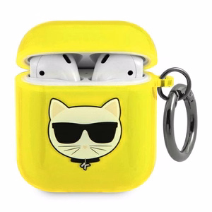 Karl Lagerfeld Choupette чехол для AirPods 1/2 - жёлтый