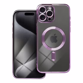 ELECTRO MAG COVER dėklas telefonui suderinamas su Magnetiniu IPHONE 15 Pro Max tamsiai violetinis