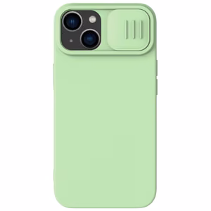 Nillkin CamShield Silky Silicone Case iPhone 14 Plus чехол с защитой камеры зелёный