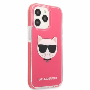 KARL LAGERFELD KLHCP13XTPECPI IPHONE 13 PRO MAX 6.7 "DĖKLAS FUCHSIA/FUSCHIA CHOUPETTE HEAD