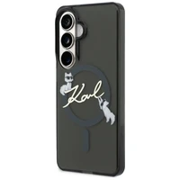 Karl Lagerfeld IML KC Script MagSafe Dėklas for Samsung Galaxy S26 Plus - juodas