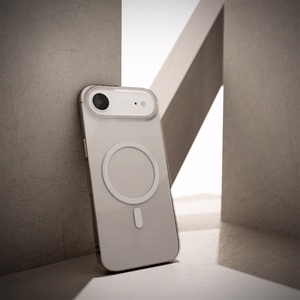 Puro Lite Mag TPU+PC magnetinis dėklas telefonui iPhone 17 Air - permatomas su baltu žiedu