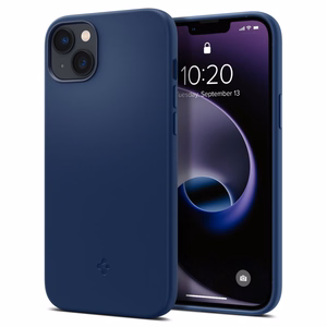 "Spigen Silicone Fit Mag" dėklas su "MagSafe", skirtas "iPhone 14 Plus" - mėlynas