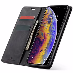 Spacecase piniginės dėklas iPhone Xs Max juodas