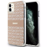 DKNY IML mono ir juostos magnetinis dėklas iPhone 11 / Xr - rožinis