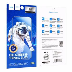 HOCO grūdintas HD 5D apsauginis stiklas Guardian shield (rinkinys 10in1) – skirtas iPhone 15 / 16, juodas (G14)