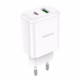Įkroviklis Borofone BN4 20W USB-C/USB-A baltas